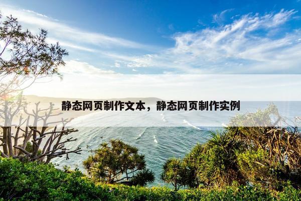 静态网页制作文本，静态网页制作实例-第1张图片-冷动云