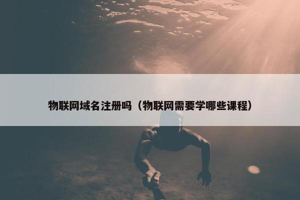 物联网域名注册吗（物联网需要学哪些课程）-第1张图片-冷动云