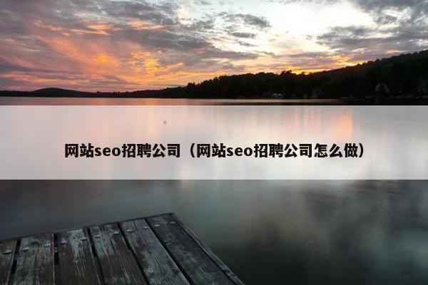 网站seo招聘公司（网站seo招聘公司怎么做）-第1张图片-冷动云