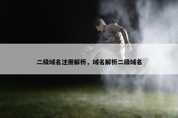 二级域名注册解析，域名解析二级域名-第1张图片-冷动云