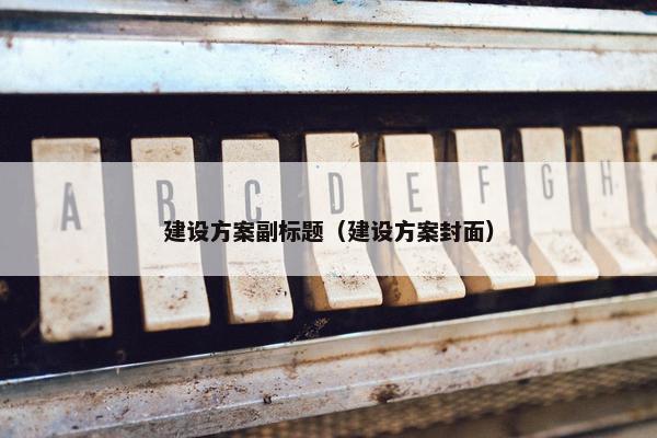 建设方案副标题（建设方案封面）-第1张图片-冷动云