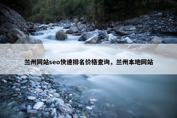 兰州网站seo快速排名价格查询，兰州本地网站-第1张图片-冷动云