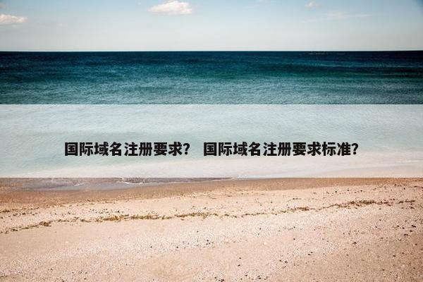 国际域名注册要求？ 国际域名注册要求标准？-第1张图片-冷动云