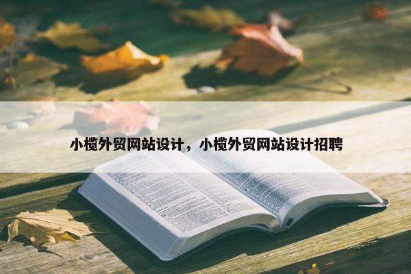 小榄外贸网站设计，小榄外贸网站设计招聘-第1张图片-冷动云
