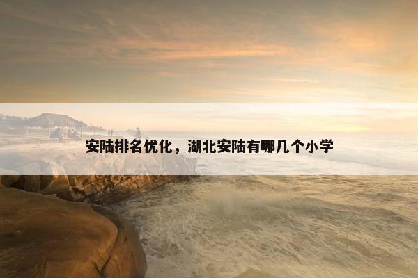 安陆排名优化，湖北安陆有哪几个小学-第1张图片-冷动云