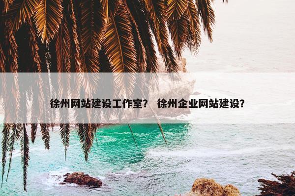 徐州网站建设工作室？ 徐州企业网站建设？-第1张图片-冷动云