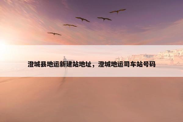 澄城县地运新建站地址，澄城地运司车站号码-第1张图片-冷动云