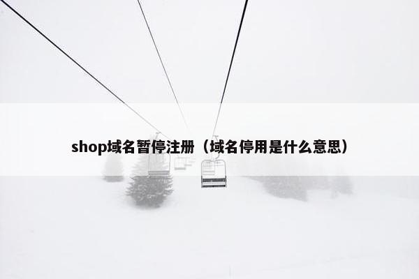 shop域名暂停注册（域名停用是什么意思）-第1张图片-冷动云