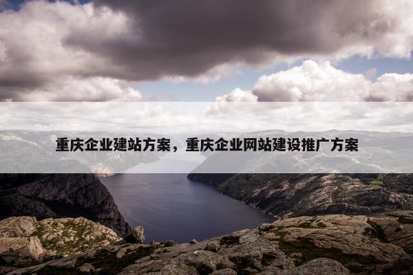 重庆企业建站方案，重庆企业网站建设推广方案-第1张图片-冷动云