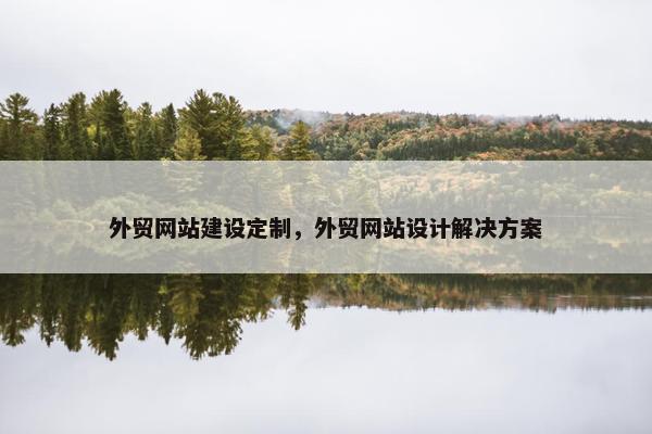外贸网站建设定制，外贸网站设计解决方案-第1张图片-冷动云