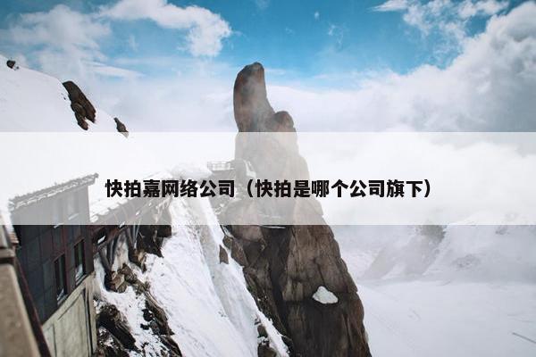 快拍嘉网络公司（快拍是哪个公司旗下）-第1张图片-冷动云