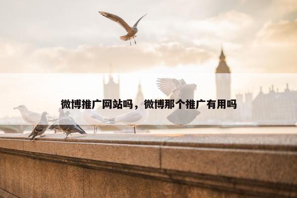 微博推广网站吗，微博那个推广有用吗-第1张图片-冷动云