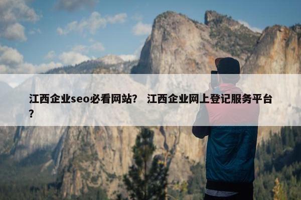 江西企业seo必看网站？ 江西企业网上登记服务平台？-第1张图片-冷动云
