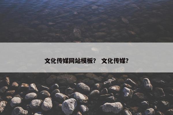 文化传媒网站模板？ 文化传媒？-第1张图片-冷动云