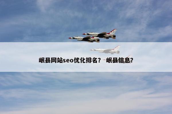 岷县网站seo优化排名？ 岷县信息？-第1张图片-冷动云