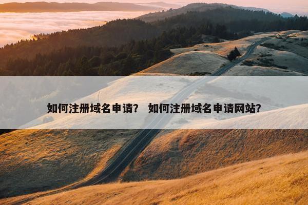如何注册域名申请？ 如何注册域名申请网站？-第1张图片-冷动云