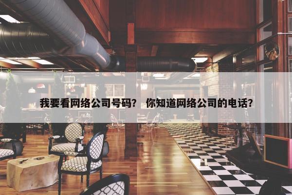我要看网络公司号码？ 你知道网络公司的电话？-第1张图片-冷动云