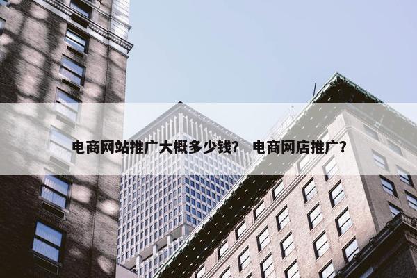 电商网站推广大概多少钱？ 电商网店推广？-第1张图片-冷动云