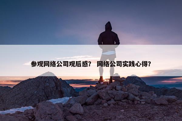 参观网络公司观后感？ 网络公司实践心得？-第1张图片-冷动云