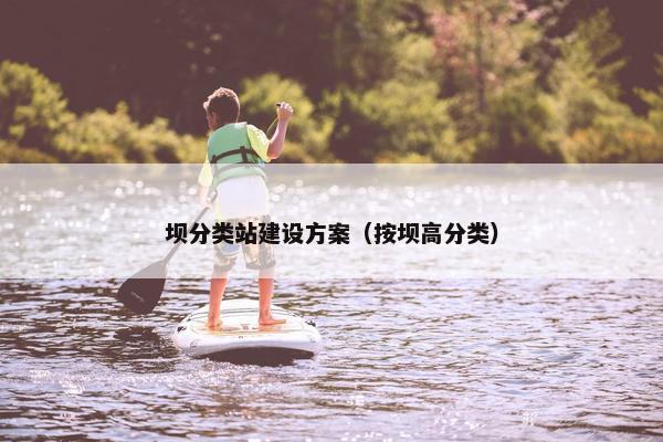 坝分类站建设方案（按坝高分类）-第1张图片-冷动云