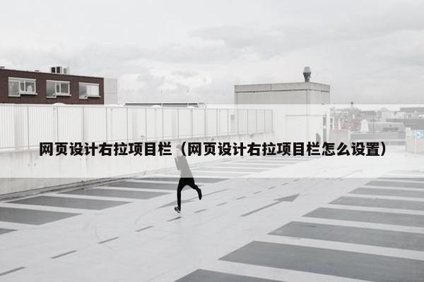 网页设计右拉项目栏（网页设计右拉项目栏怎么设置）-第1张图片-冷动云