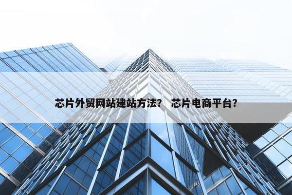 芯片外贸网站建站方法？ 芯片电商平台？-第1张图片-冷动云