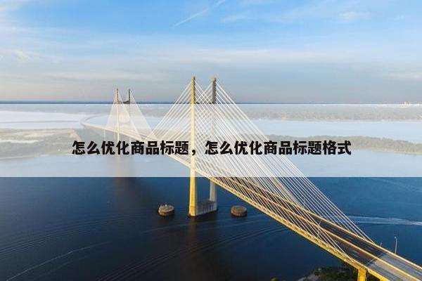 怎么优化商品标题，怎么优化商品标题格式-第1张图片-冷动云