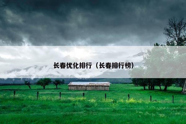 长春优化排行（长春排行榜）-第1张图片-冷动云