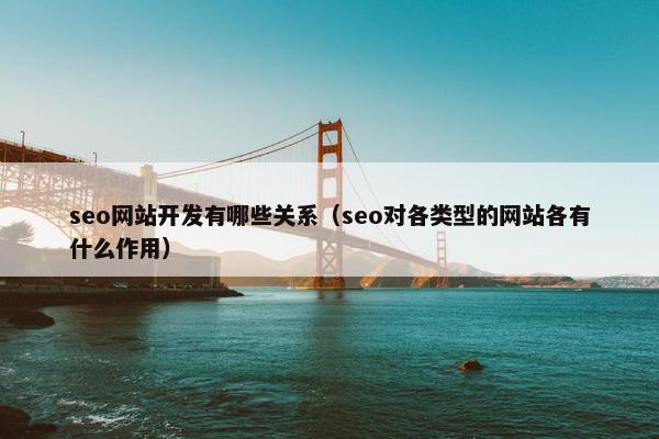 seo网站开发有哪些关系（seo对各类型的网站各有什么作用）-第1张图片-冷动云