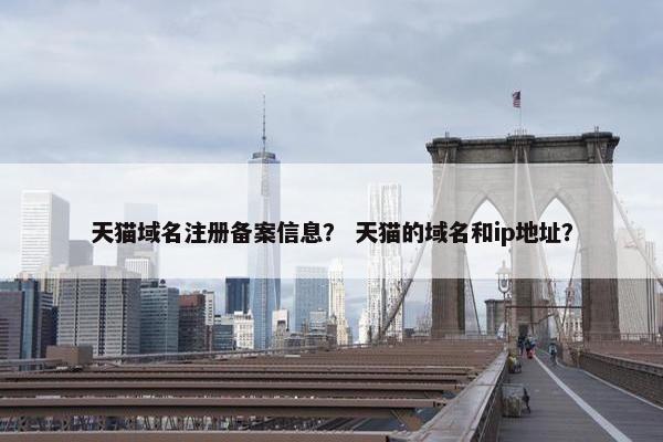 天猫域名注册备案信息？ 天猫的域名和ip地址？-第1张图片-冷动云