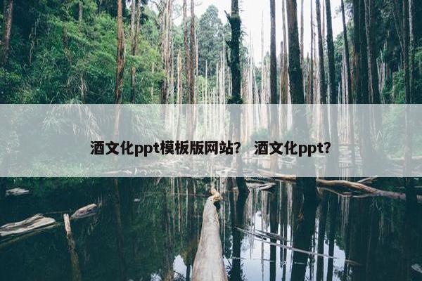 酒文化ppt模板版网站？ 酒文化ppt？-第1张图片-冷动云