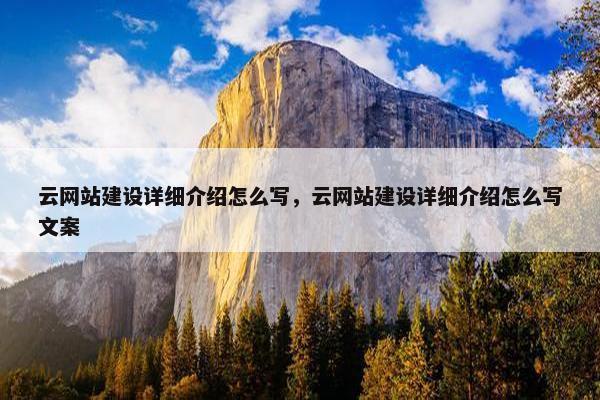 云网站建设详细介绍怎么写，云网站建设详细介绍怎么写文案-第1张图片-冷动云