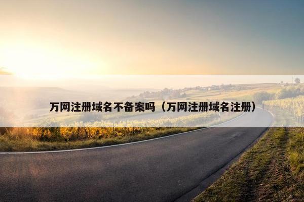 万网注册域名不备案吗（万网注册域名注册）-第1张图片-冷动云