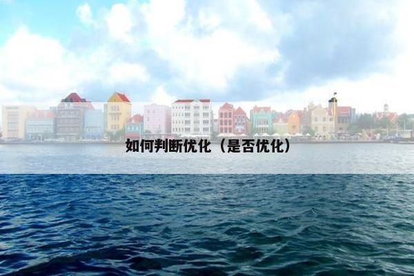 如何判断优化（是否优化）-第1张图片-冷动云