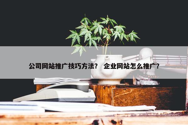 公司网站推广技巧方法？ 企业网站怎么推广？-第1张图片-冷动云