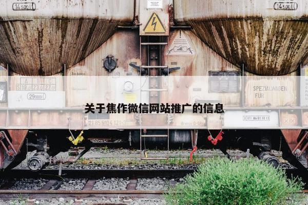 关于焦作微信网站推广的信息-第1张图片-冷动云