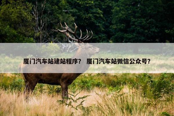厦门汽车站建站程序？ 厦门汽车站微信公众号？-第1张图片-冷动云