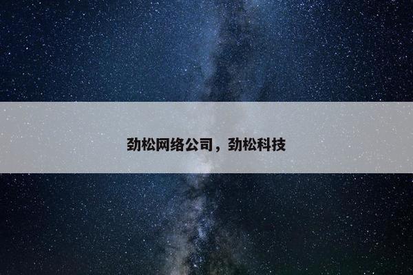 劲松网络公司，劲松科技-第1张图片-冷动云