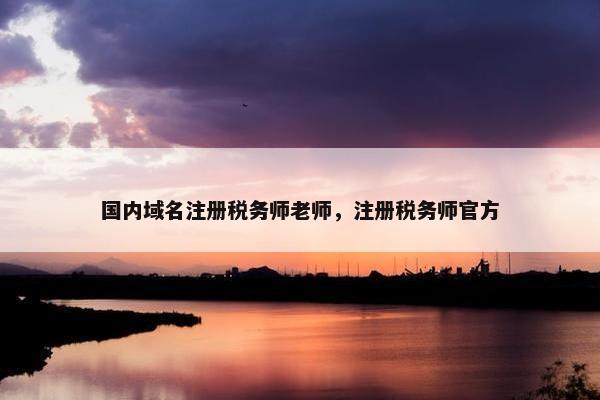 国内域名注册税务师老师，注册税务师官方-第1张图片-冷动云