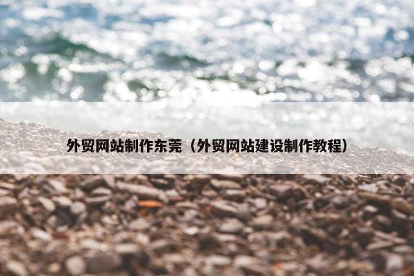 外贸网站制作东莞（外贸网站建设制作教程）-第1张图片-冷动云