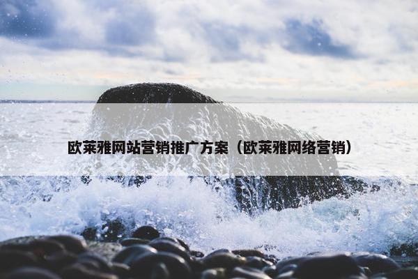 欧莱雅网站营销推广方案（欧莱雅网络营销）-第1张图片-冷动云