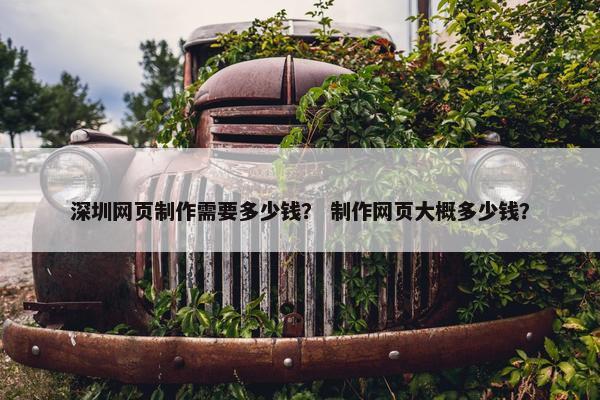 深圳网页制作需要多少钱？ 制作网页大概多少钱？-第1张图片-冷动云