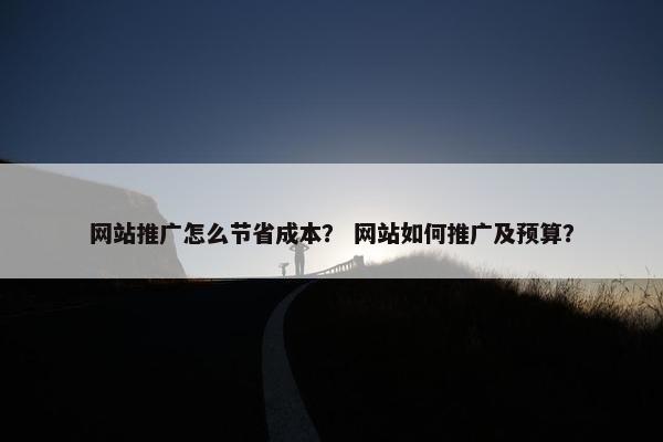 网站推广怎么节省成本？ 网站如何推广及预算？-第1张图片-冷动云