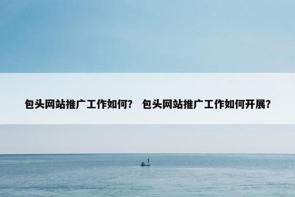 包头网站推广工作如何？ 包头网站推广工作如何开展？-第1张图片-冷动云