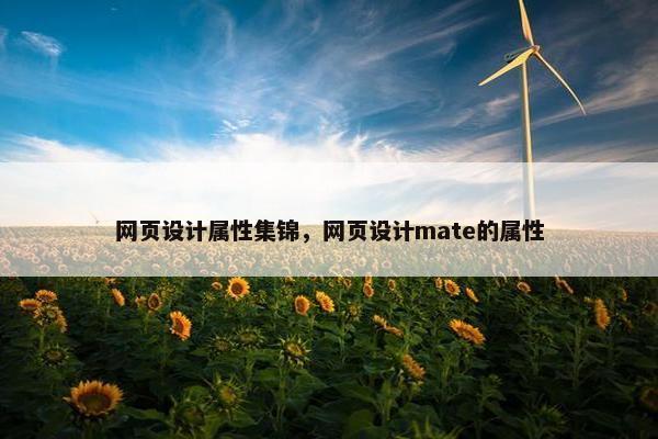 网页设计属性集锦，网页设计mate的属性-第1张图片-冷动云