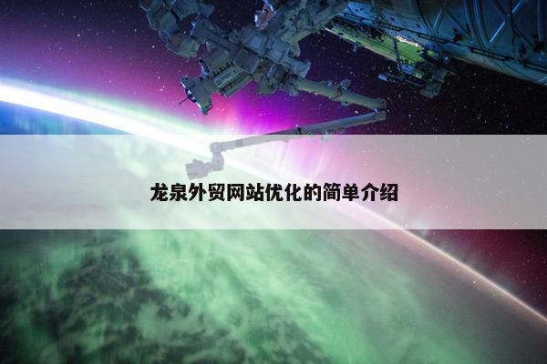 龙泉外贸网站优化的简单介绍-第1张图片-冷动云