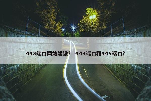 443端口网站建设？ 443端口和445端口？-第1张图片-冷动云