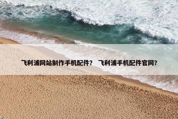 飞利浦网站制作手机配件？ 飞利浦手机配件官网？-第1张图片-冷动云