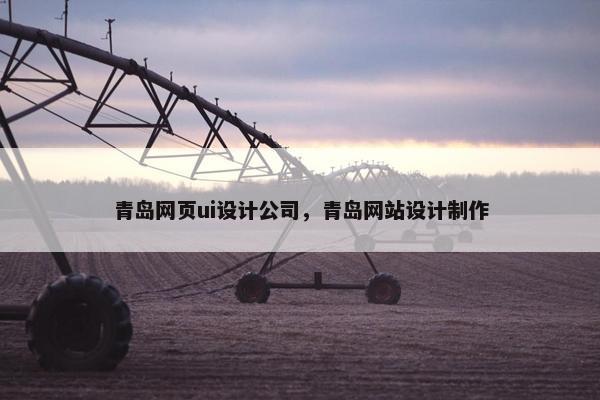 青岛网页ui设计公司，青岛网站设计制作-第1张图片-冷动云