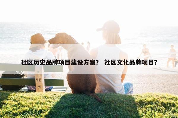 社区历史品牌项目建设方案？ 社区文化品牌项目？-第1张图片-冷动云